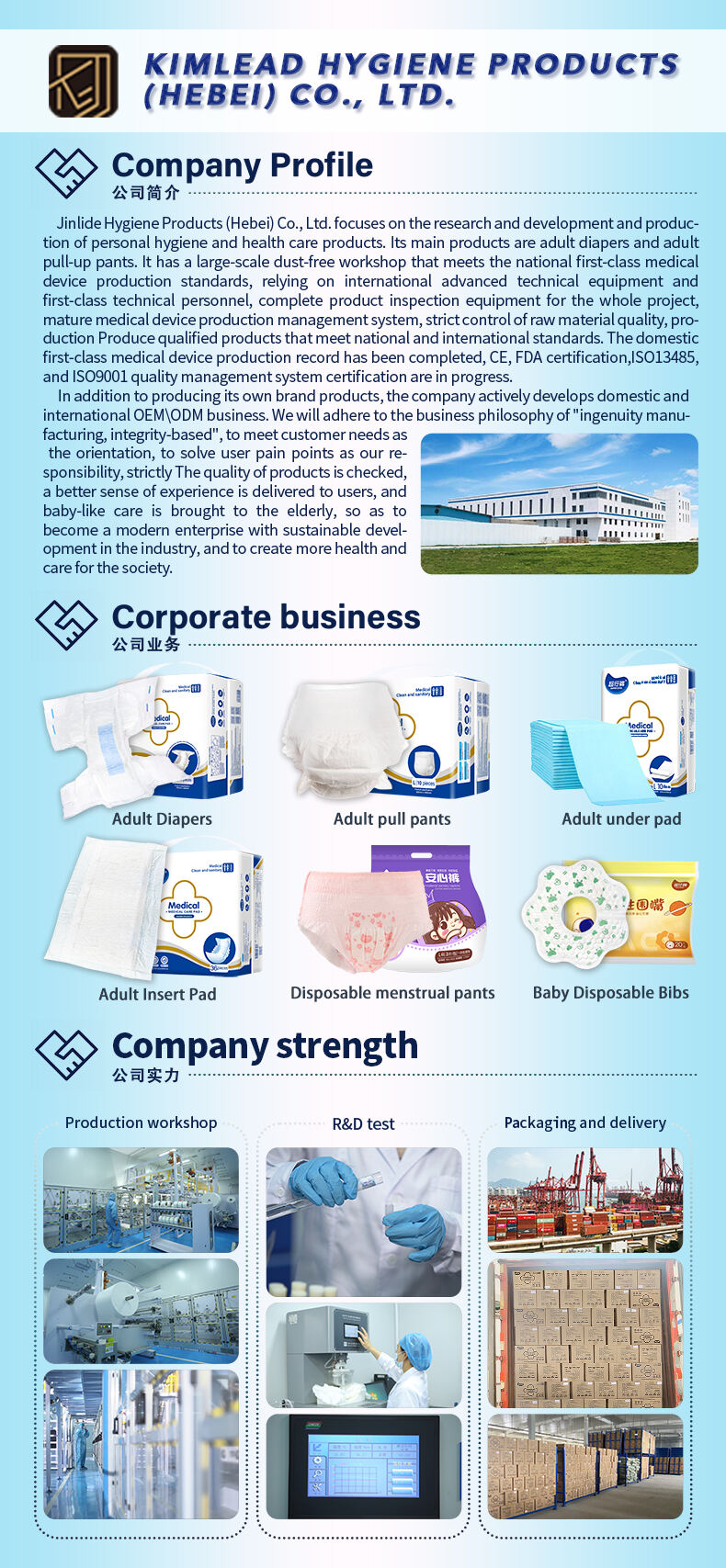 Kimlead jiangsu adult diapers high absorpiton adult diapers adult diapers m size factory