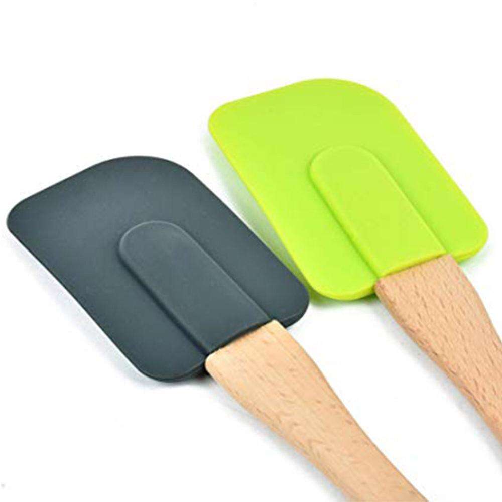 Multifunctional Silicone Pastry Scraper 29.5*6cm Wooden Handle Baking Barbecue Cake Accessories Blue Environmental Kitchen Tools supplier