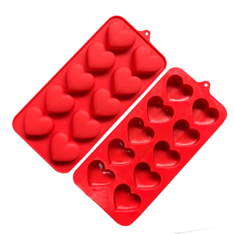 2020 New Heart shaped 10 cavities silicone cake mold chocolate mold factory