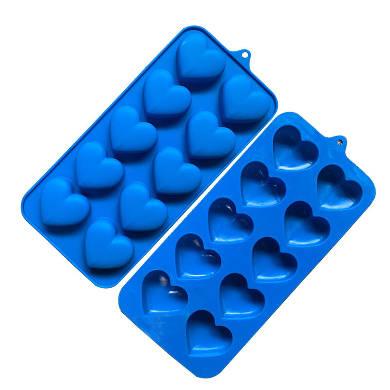 2020 New Heart shaped 10 cavities silicone cake mold chocolate mold supplier