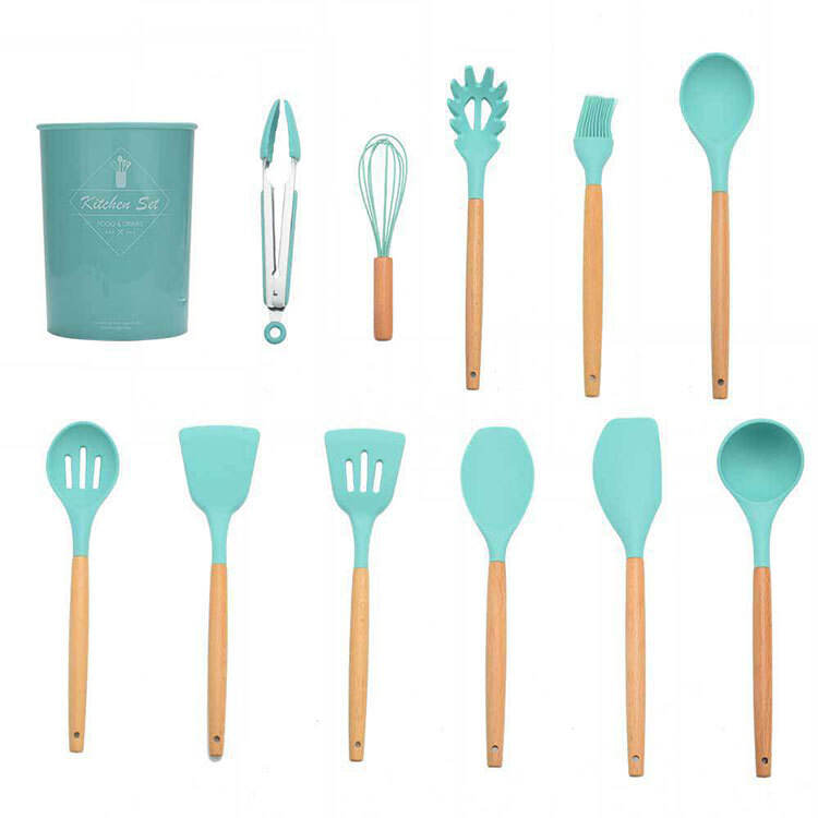 Silicone Spatula Set kitchenware tool set with bucket 12pcs Heat Resistant Non-Stick for Cooking factory