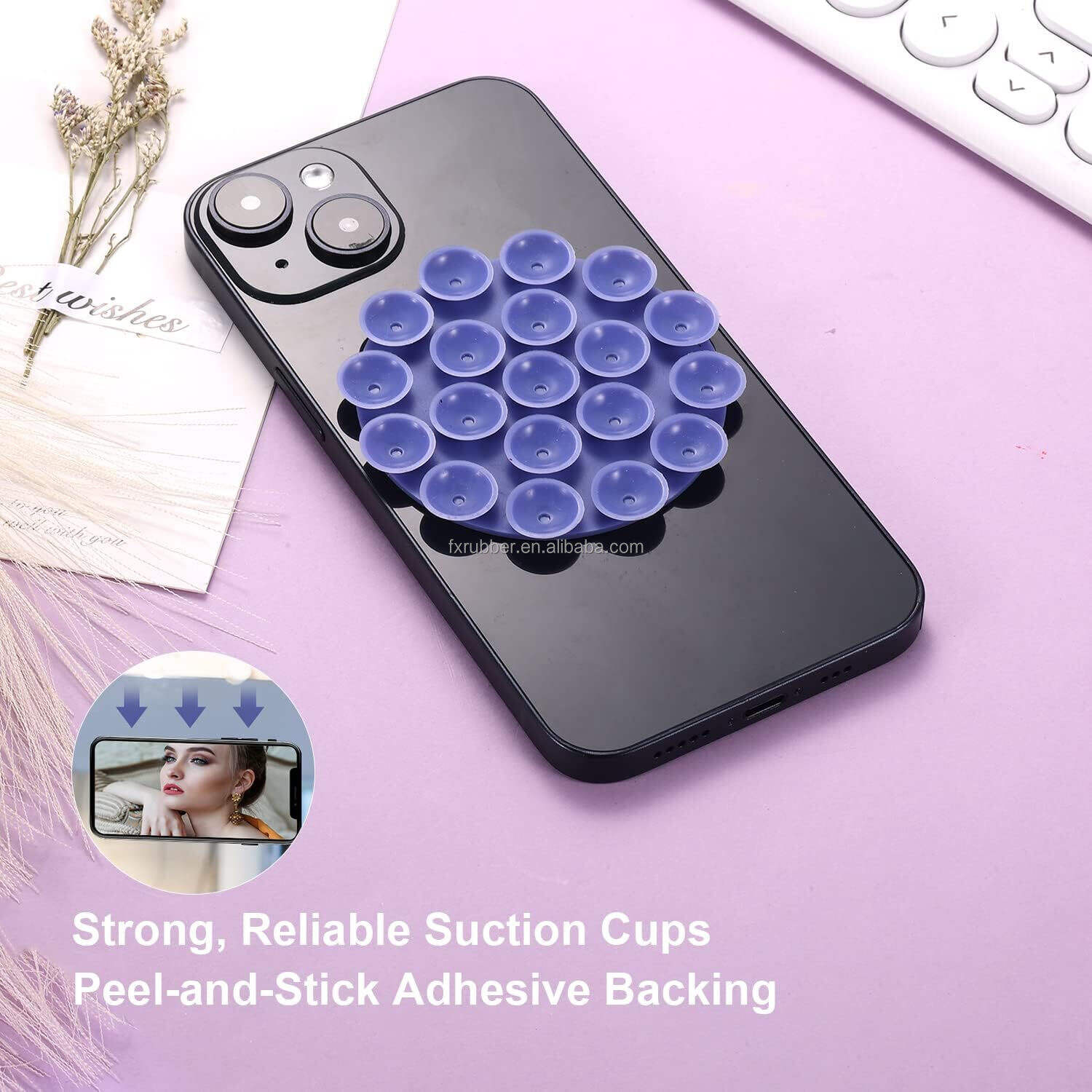 Silicone suction cup mobile phone holder, suitable for multifunctional mobile phone holder of car phone manufacture