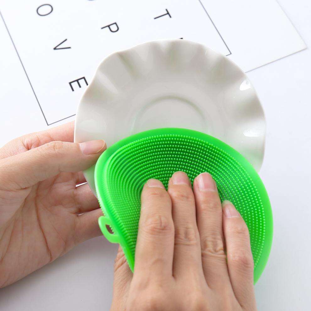 Multifunction Silicone sponge Dish Bowl Wash Brushes Kitchen Pot Cleaning Washing Tool Kitchen Cleaning Brush Material supplier