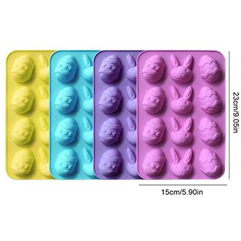 12 Cell Easter Egg Silicone cake Mold Ice Cream chocolete Mould manufacture