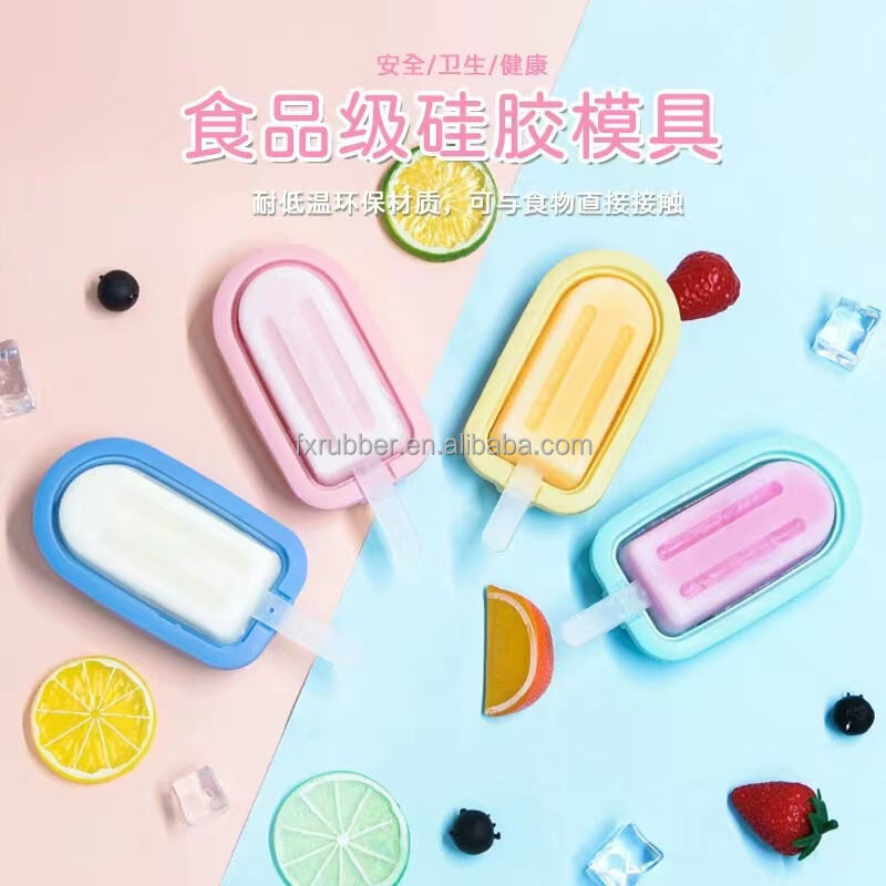 Food-Grade Silicone Ice Cream Mold Easy-to-Release Home Ice Cube Tray and DIY Cheese Bar Mold with Cover details