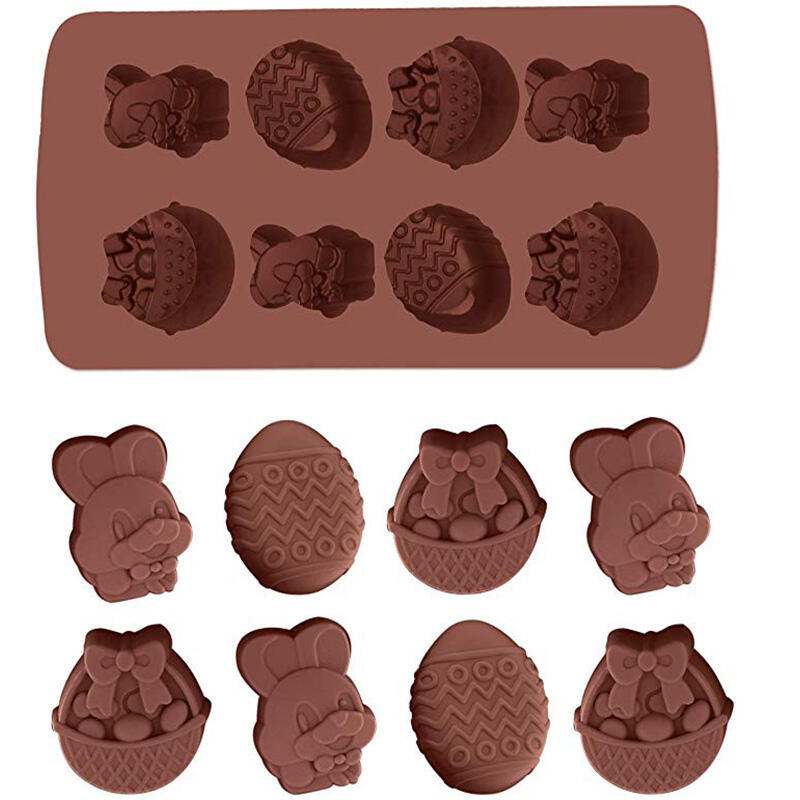 Easter Silicone Chocolate Mold Bunny Egg Shape Cookie Mold for Easter Party Supplies DIY Cake Tools supplier