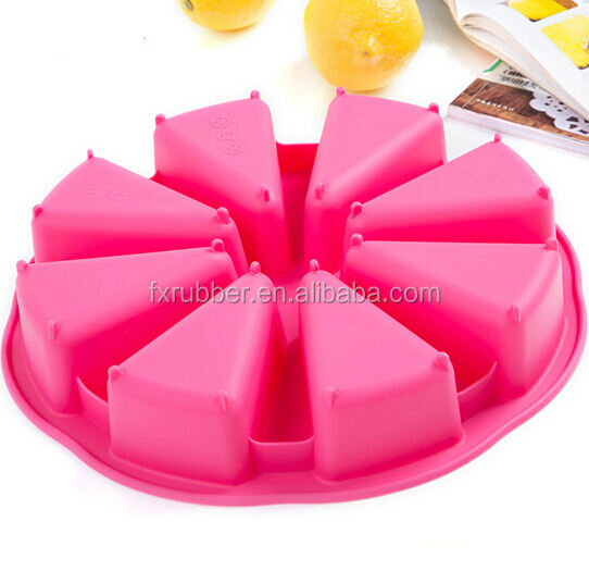 8 Cavlty silicone cake mould DIY microwave oven cake pizza pan johnnycake cake tools manufacture