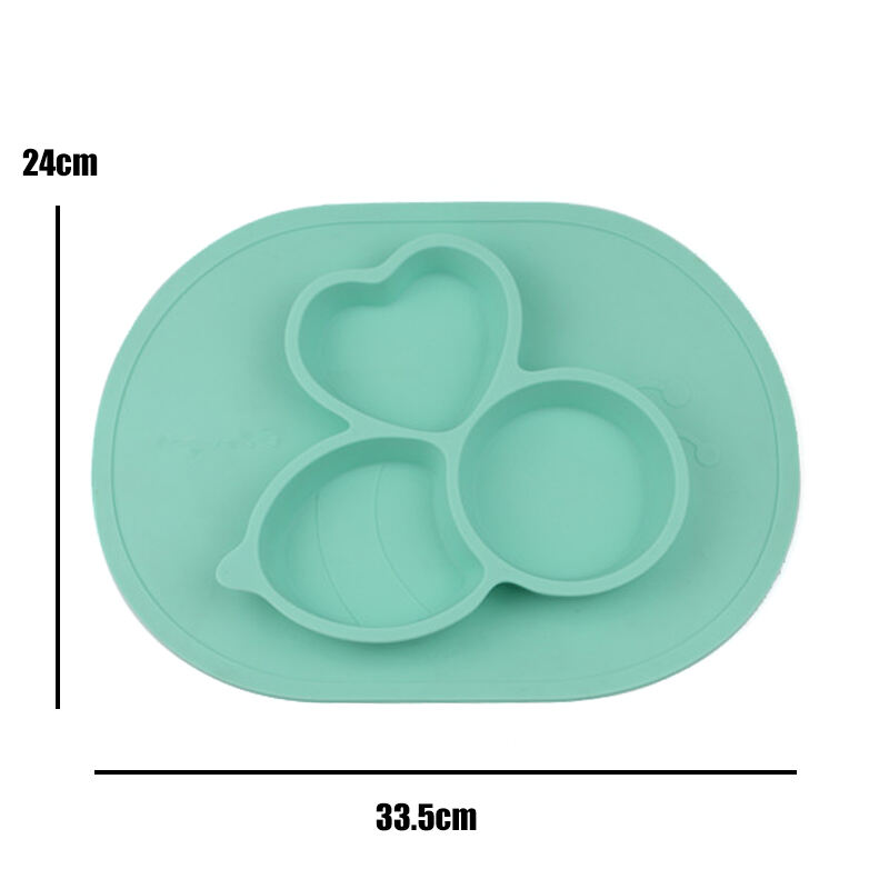 Baby Silicone Table Mat Food Grade Non-Slip Anti-Fall Kid Silicone Suction Tray Children Integrated Plate Table Mat details