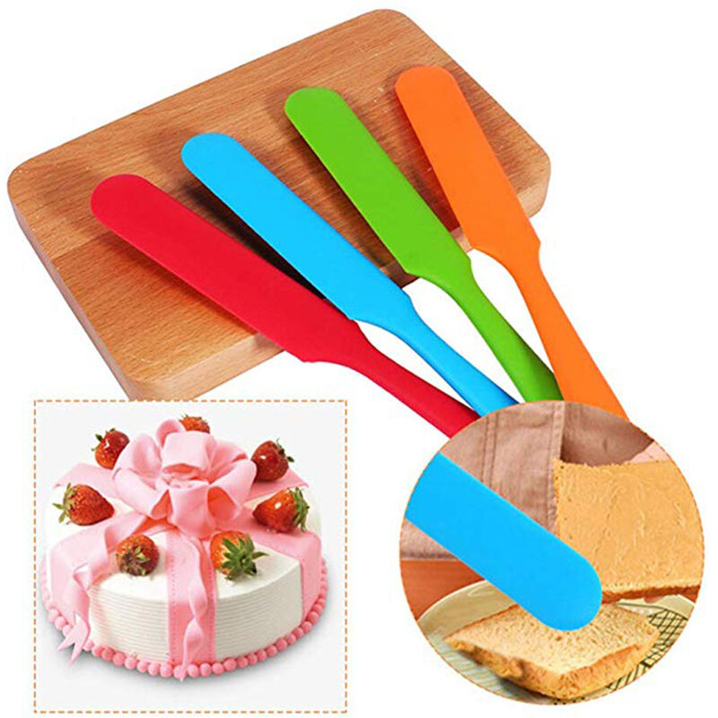 Silicone Spatula Heat Resistant Butter Cream Cake Icing Spatula Scraper Pastry Spatula Mixing Batter Scraper Silicone Brush details