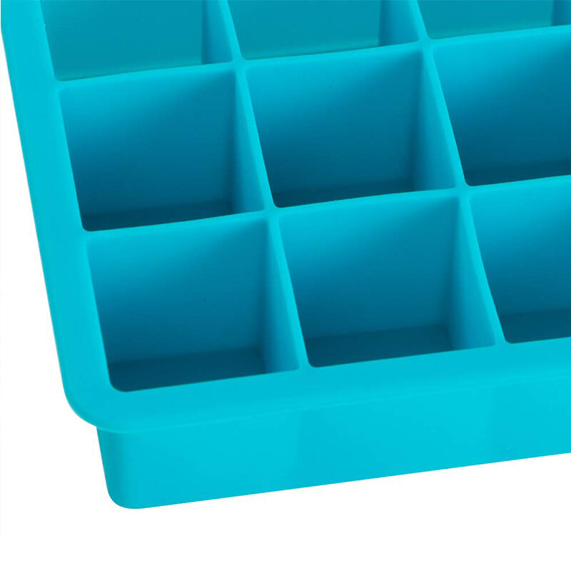 15 Cavities Silicone Ice Cube Trays Molds Square Ice Tray for Whiskey and Cocktail Maker manufacture