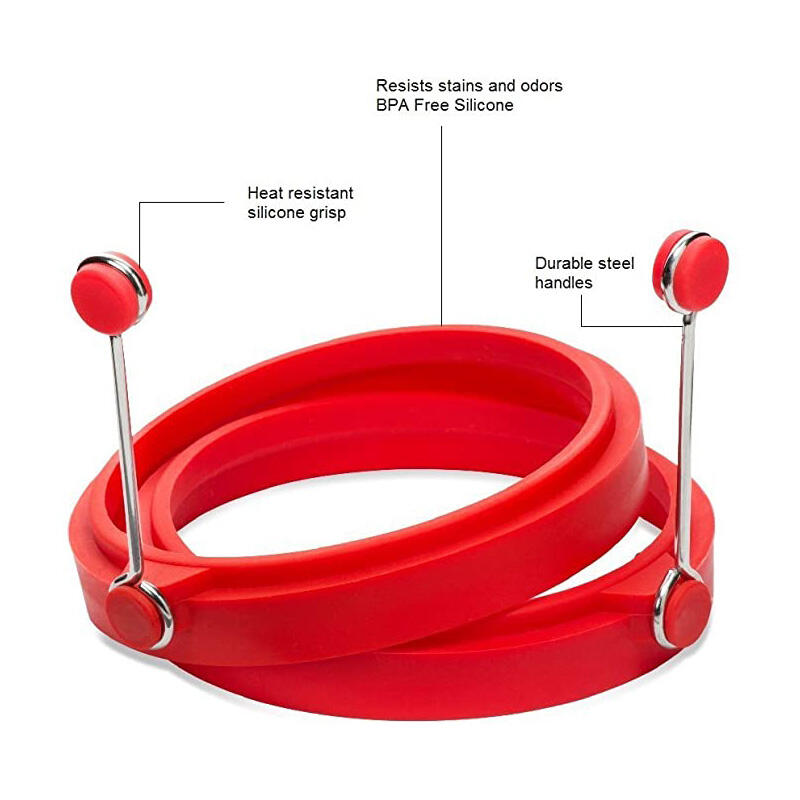 Silicone Egg Rings by Ozetti Professional Non-Stick BPA-Free Silicone Non Stick Mold Ring Mold supplier