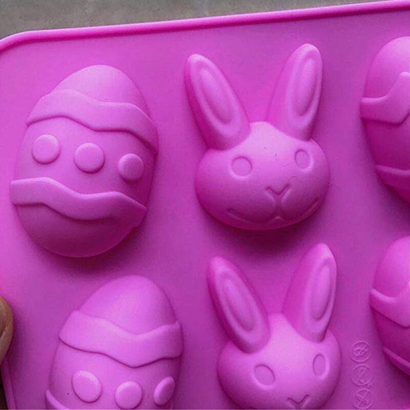 12 Cell Easter Egg Silicone cake Mold Ice Cream chocolete Mould manufacture