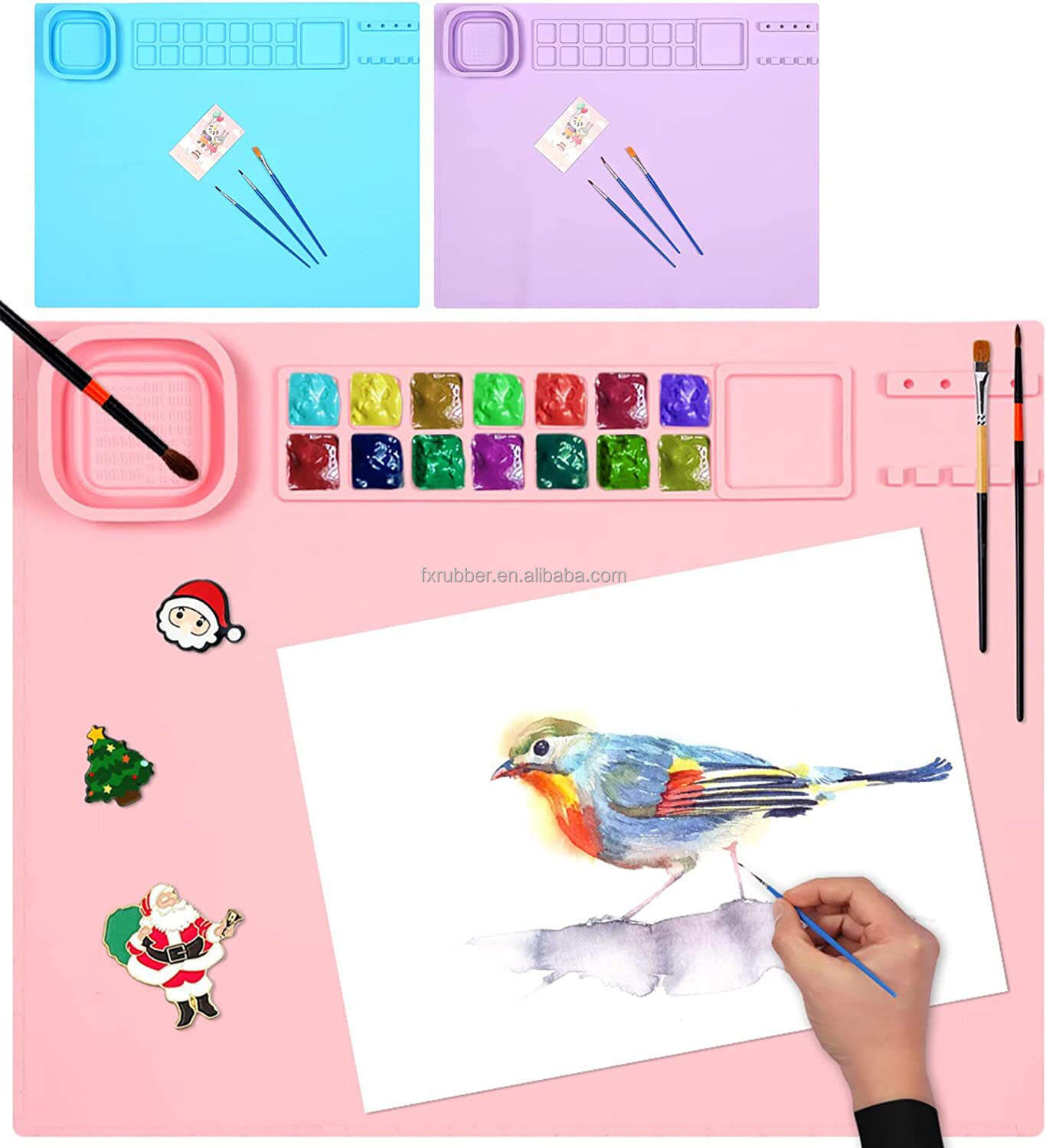 Erasable Magnetic Silicone Children's Drawing Pad Silicone Cardboard Painting & DIY Writing Board for 2-7 Year Olds Unisex Use factory