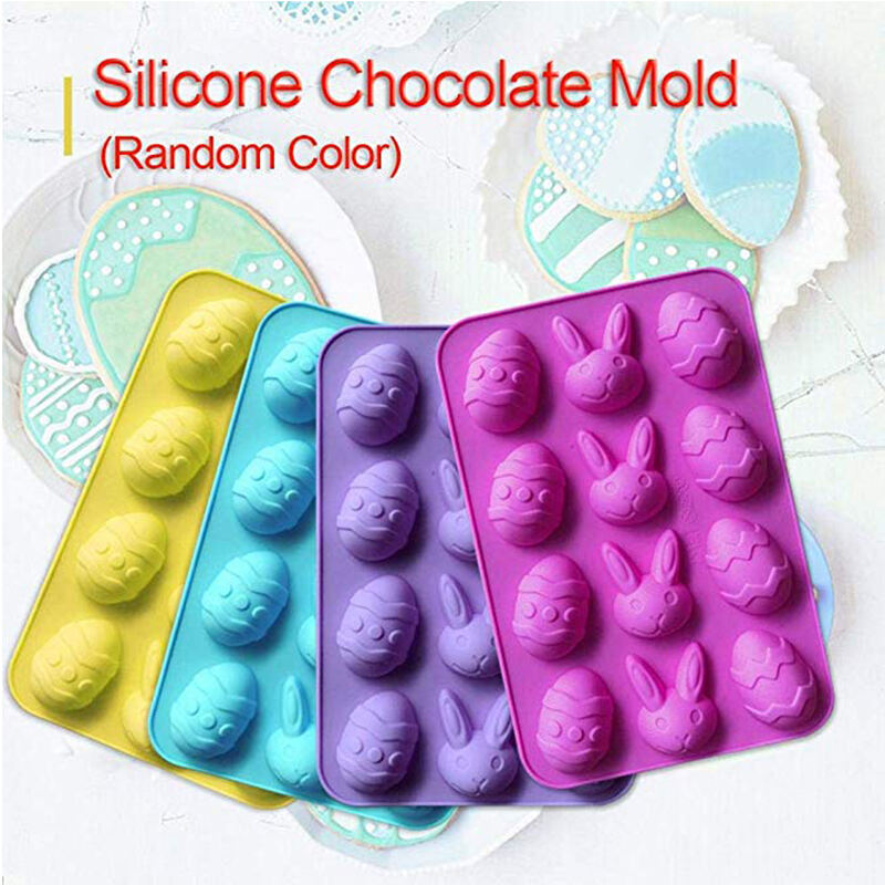 12 Cell Easter Egg Silicone cake Mold Ice Cream chocolete Mould supplier