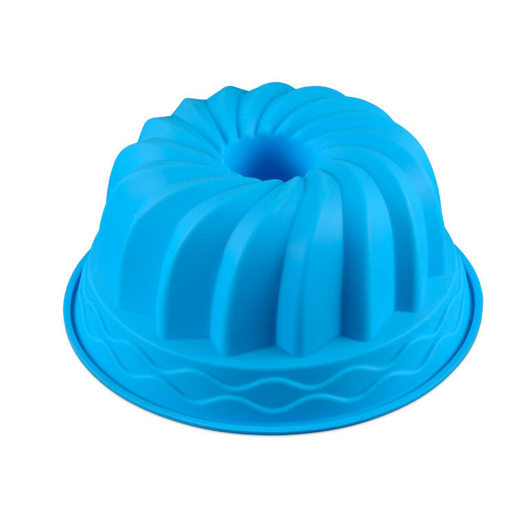 Silicone Fluted Cake Mold  Non-Stick Baking Mold for Jello Cake Gelatin Bread 9-Inch Tube Cake Pan Bakeware European-Grade manufacture