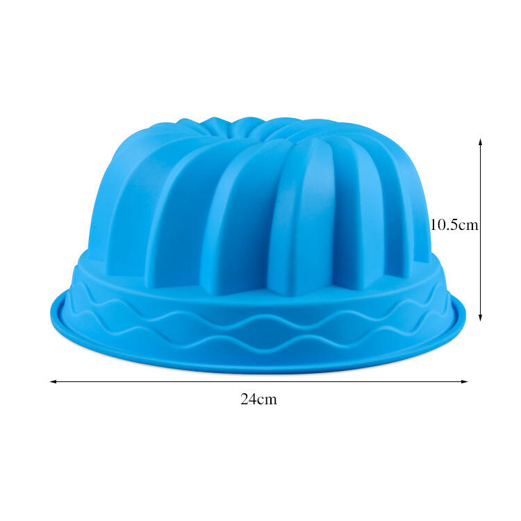 Silicone Fluted Cake Mold  Non-Stick Baking Mold for Jello Cake Gelatin Bread 9-Inch Tube Cake Pan Bakeware European-Grade details