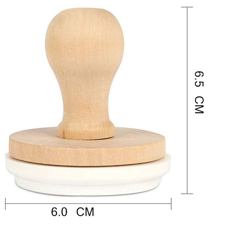 Wood Handle Silicone Cookie Stamps Hand Press DIY Biscuit Cutter Stamp manufacture