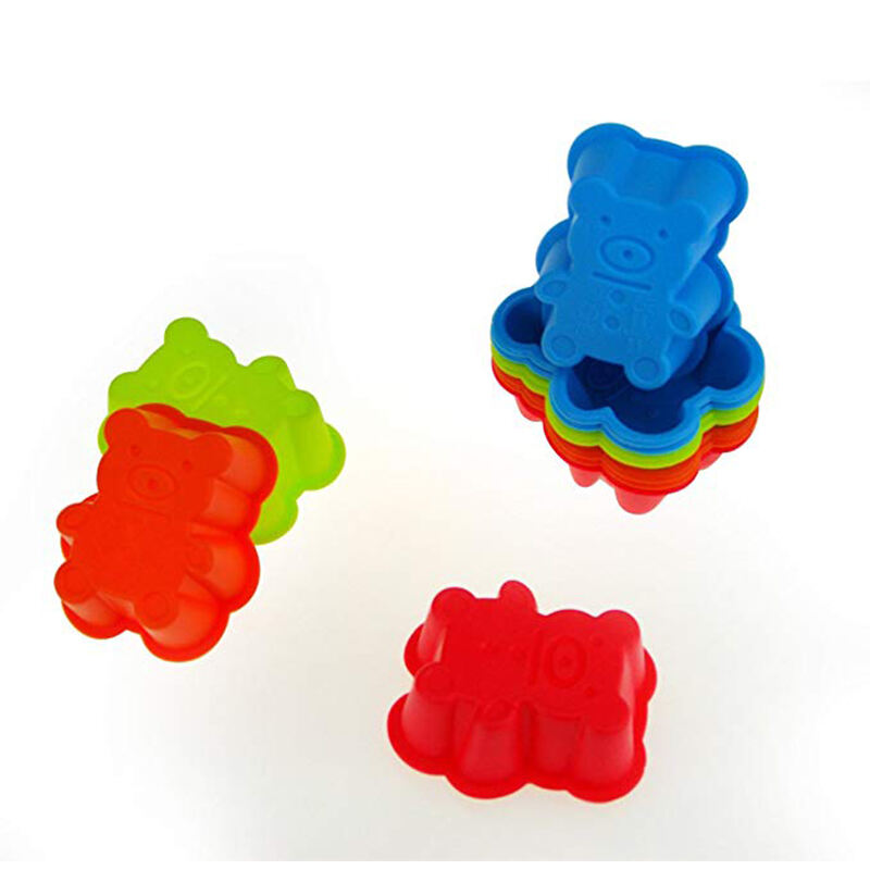 Silicone Baking Cups Reusable Cupcake Liners Non-Stick Muffin Cups Cake Molds Cupcake Holder Bear sharp factory