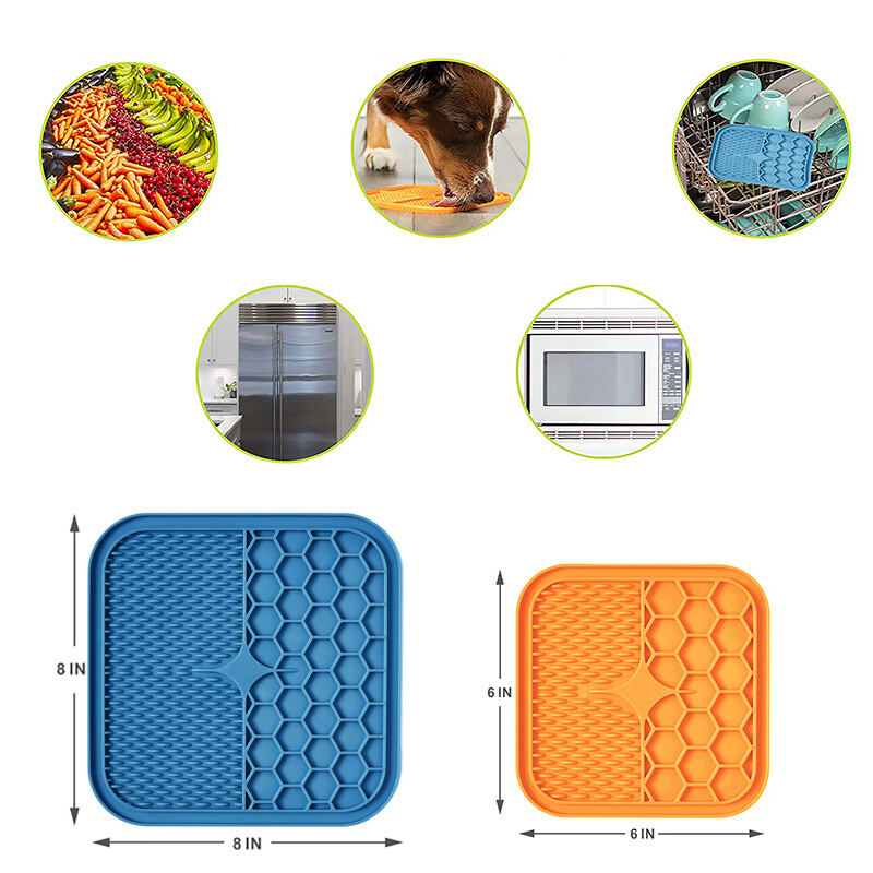 Square Dog Lick Mat With Round Edges Distraction Device Bath Treat Buddy Grooming Helper manufacture