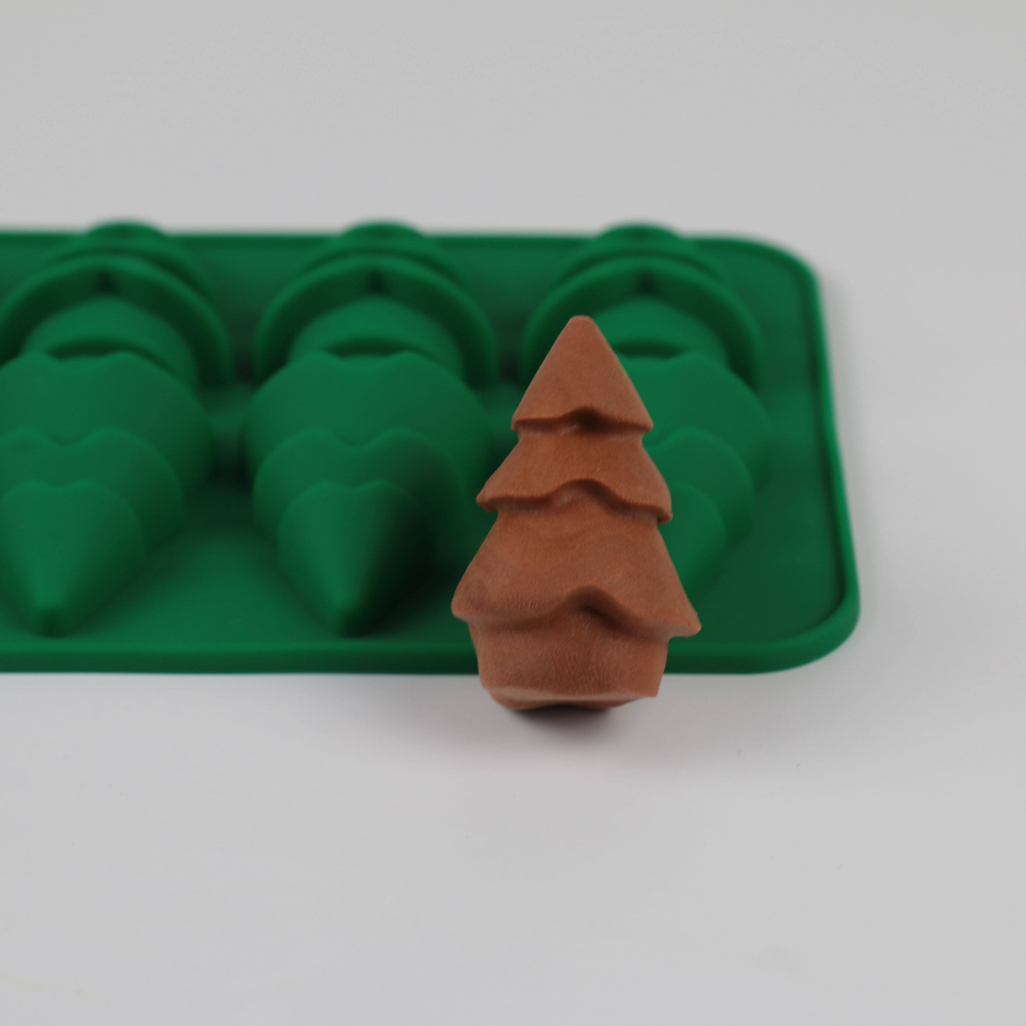 8 Christmas Tree Silicone Cake Baking Mold Chocolate Candy Jelly Molds Handmade Soap Moulds Ice Cube Bath Bomb Candle Biscuit details