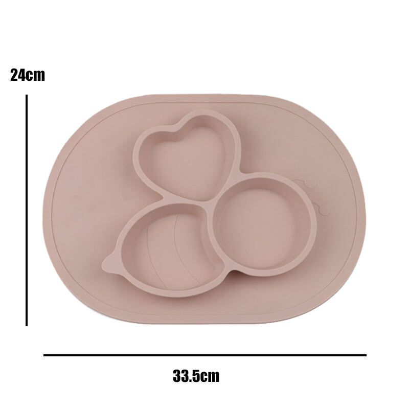 Baby Silicone Table Mat Food Grade Non-Slip Anti-Fall Kid Silicone Suction Tray Children Integrated Plate Table Mat factory