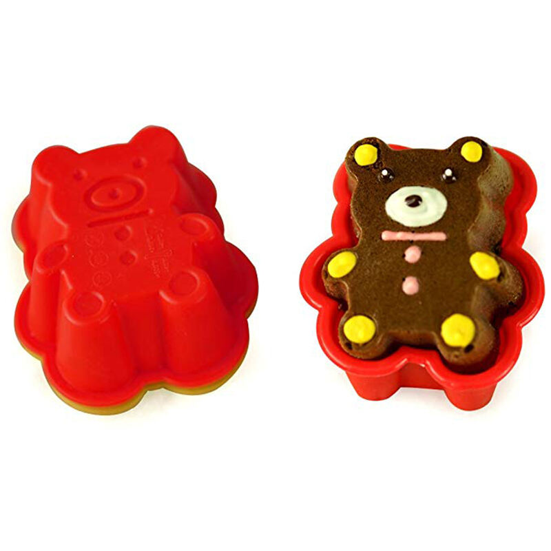 Silicone Baking Cups Reusable Cupcake Liners Non-Stick Muffin Cups Cake Molds Cupcake Holder Bear sharp manufacture