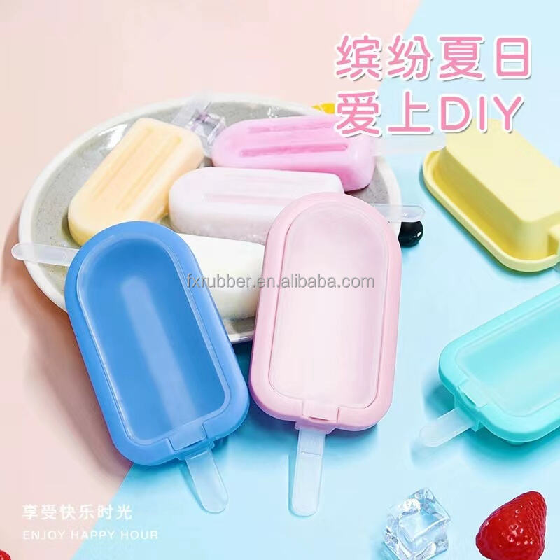 Food-Grade Silicone Ice Cream Mold Easy-to-Release Home Ice Cube Tray and DIY Cheese Bar Mold with Cover details