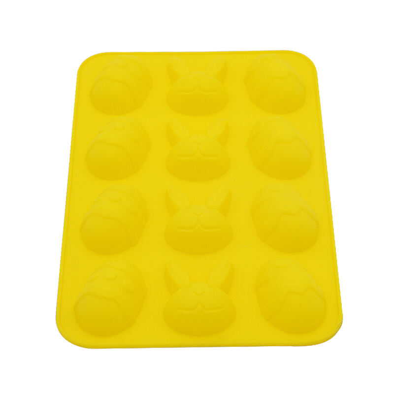 12 Cell Easter Egg Silicone cake Mold Ice Cream chocolete Mould factory