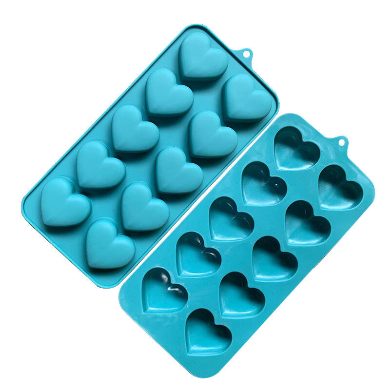 2020 New Heart shaped 10 cavities silicone cake mold chocolate mold manufacture