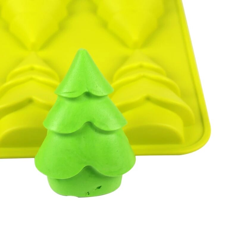 Large 6 Cavity Christmas tree for Pine Soap Mold Baking Mould Fondant Cake Decorating Tool Confectioner Silicone Baking Cake Pan details