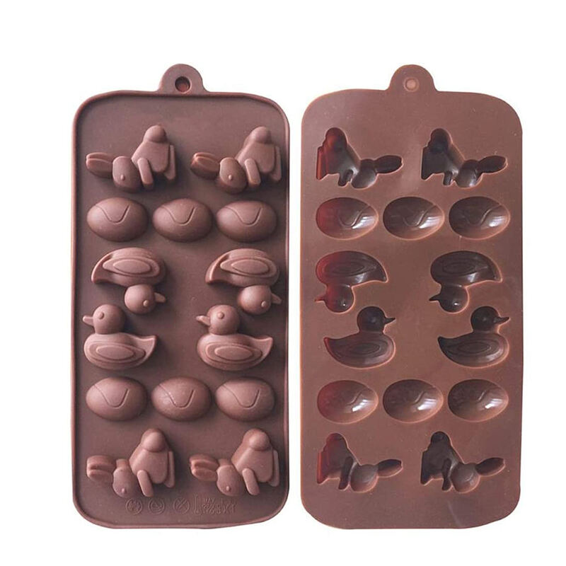 Cartoon Mold Duck Rabbit Egg Silicone Mold Cake Baking Tool DIY Ice Grid Chocolate Pastry Bread Tool Reusable Mold factory