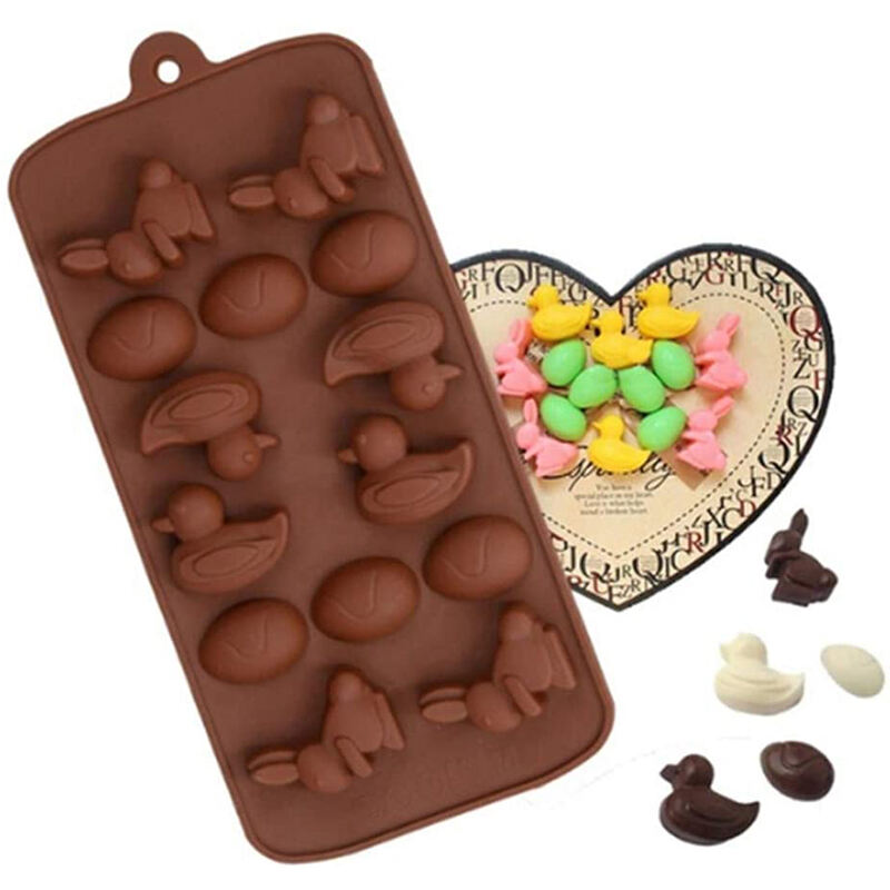 Cartoon Mold Duck Rabbit Egg Silicone Mold Cake Baking Tool DIY Ice Grid Chocolate Pastry Bread Tool Reusable Mold manufacture