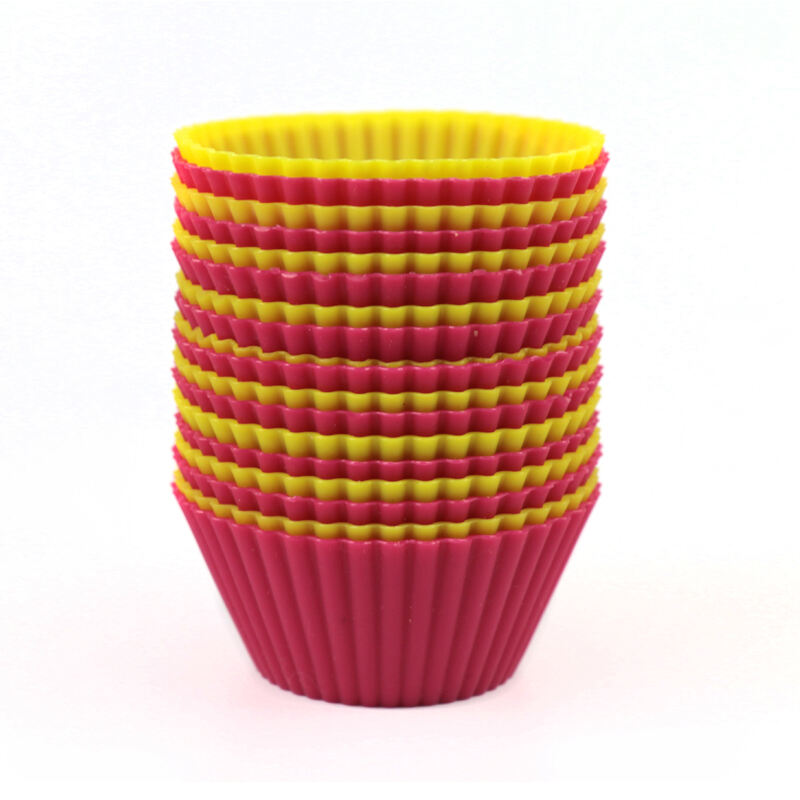 Silicone Muffin Cups Cupcake Mold Stand Alone Reusable Non-Stick Baking Liners Standard Size Oven supplier