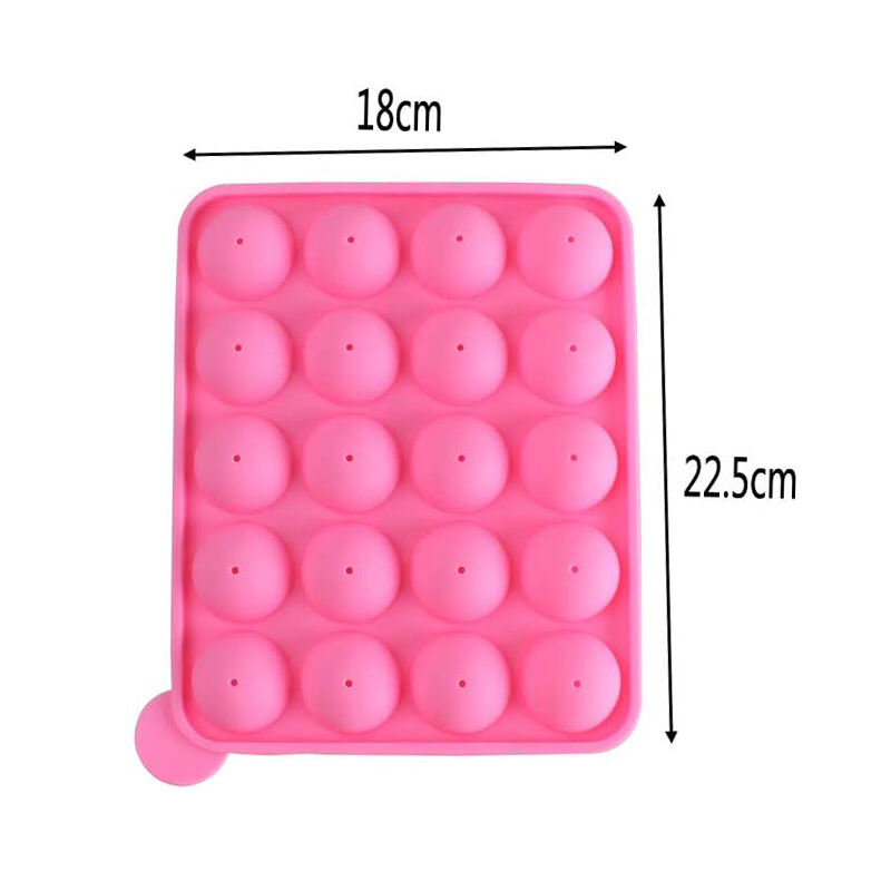 20 Cavity Silicone Cake Pop Mold Great for Hard Candy Lollipop and Party Cupcake mold factory