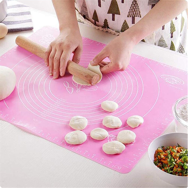 Silicone Pastry Mat Rolling Pin Mat with Measurements Nonstick Kneading Board for Rolling Dough factory