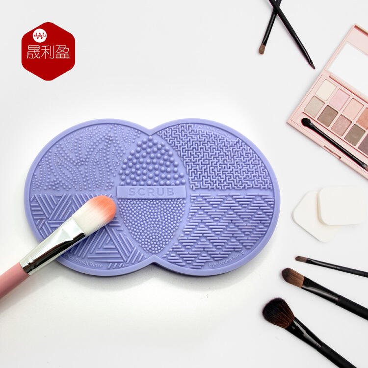 Silicon Makeup Brush Cleaning Mat Makeup Brush Cleaner Pad Cosmetic Brush Cleaning Mat Portable Washing Tool Scrubber with Sucti manufacture