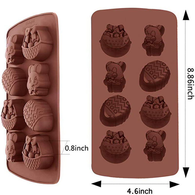 Easter Silicone Chocolate Mold Bunny Egg Shape Cookie Mold for Easter Party Supplies DIY Cake Tools details