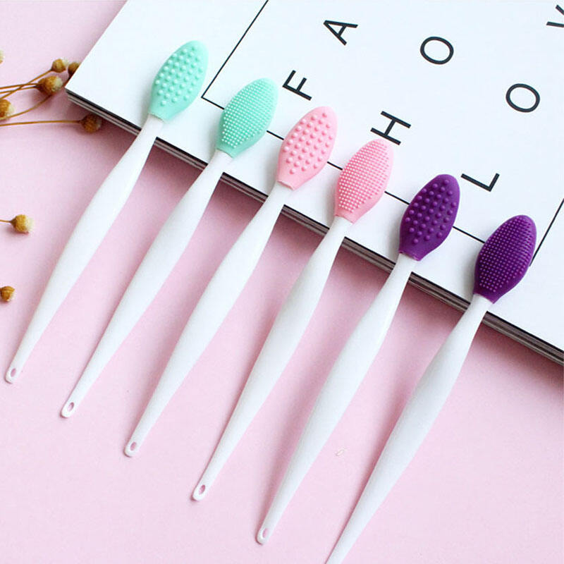 Silicone Exfoliating Lip Brush Double-Sided Soft Lip Exfoliator Tool Lip Scrub factory