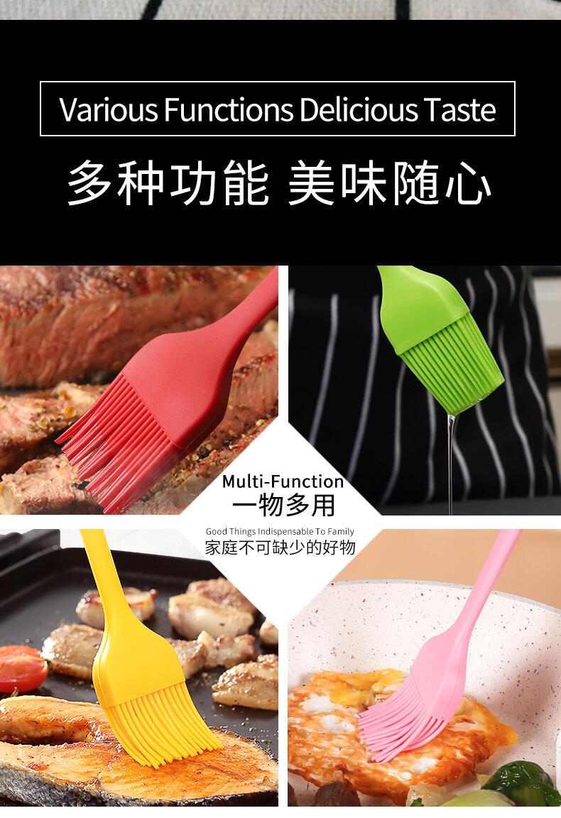 21 cm Silicone Cooking Brush Basting Oil Brush Barbecue for BBQ Grill Barbecue Baking Kitchen to Spread factory