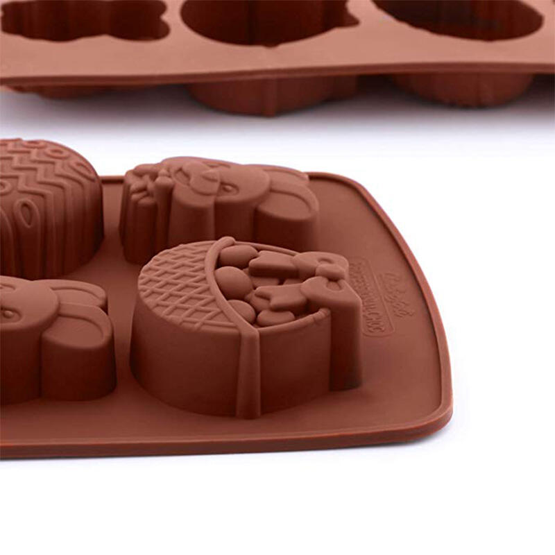 Easter Silicone Chocolate Mold Bunny Egg Shape Cookie Mold for Easter Party Supplies DIY Cake Tools manufacture