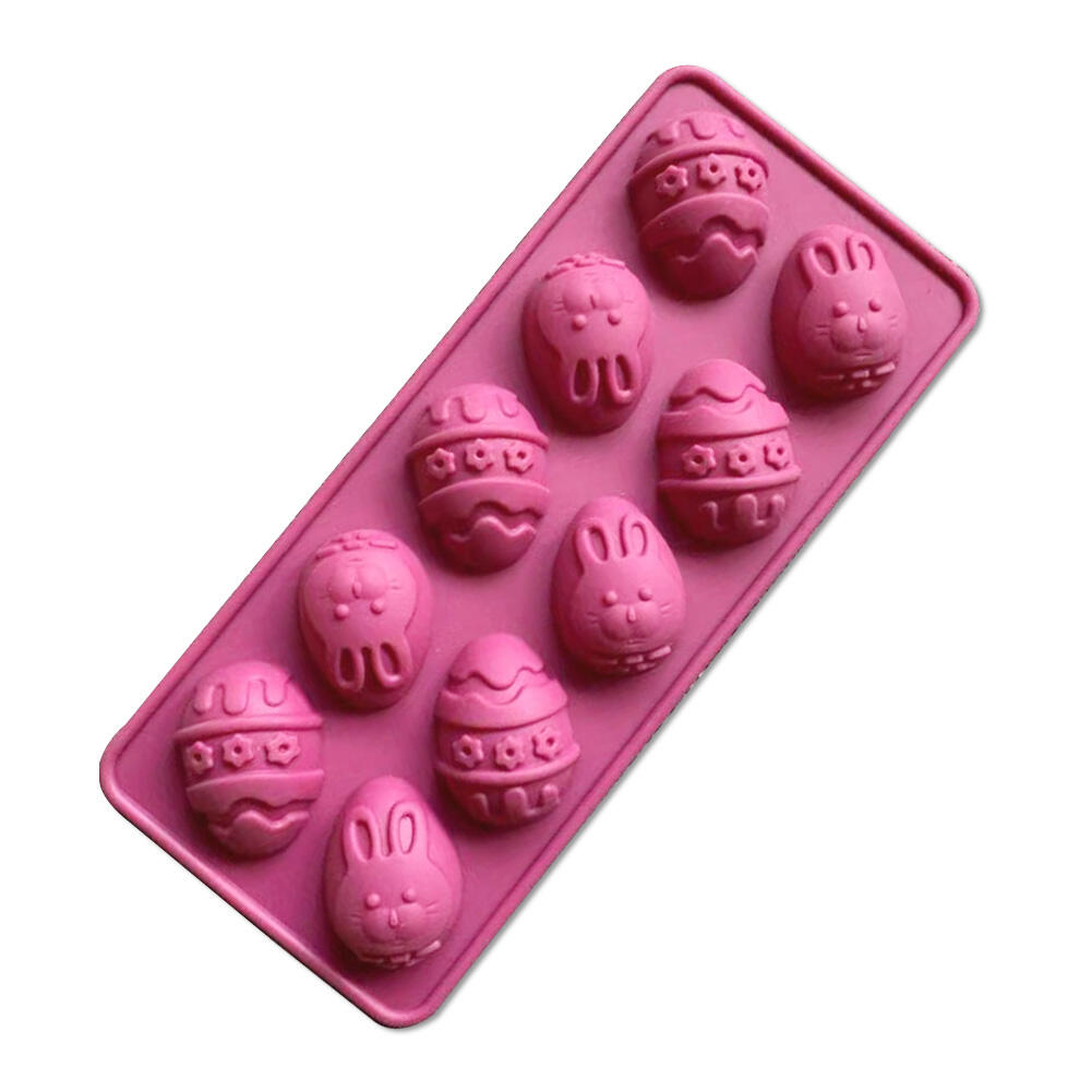 10 Cell Easter Egg Silicone Chocolate Mold Rabbit Ice cube Cream Cake Mould supplier