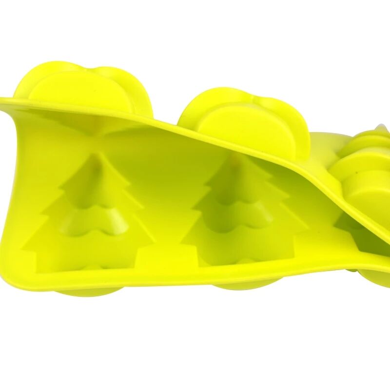 Large 6 Cavity Christmas tree for Pine Soap Mold Baking Mould Fondant Cake Decorating Tool Confectioner Silicone Baking Cake Pan manufacture