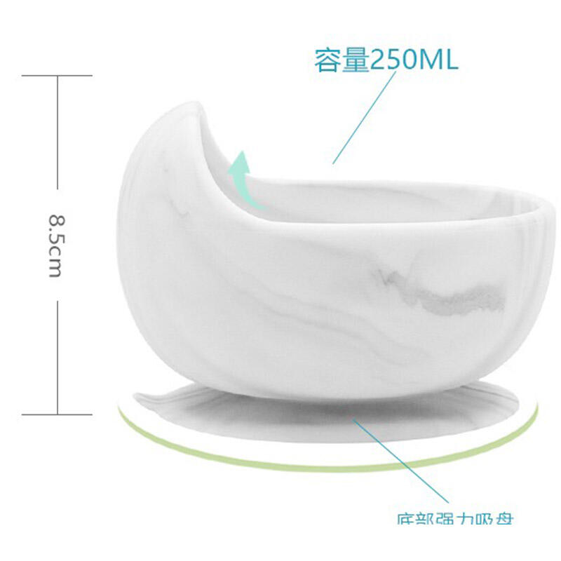 Silicone Stay Put Suction Bowl for Toddlers Baby Non-Slip Feeding Bowl Training Plate Sucker Bowl Set with Spoon supplier