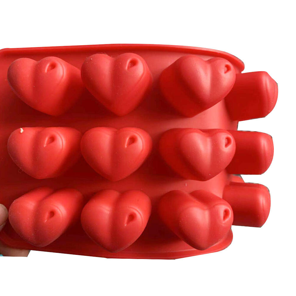 15 Cavity Heart Silicone Chocolate Mold Baking Tools cake decoration tools details