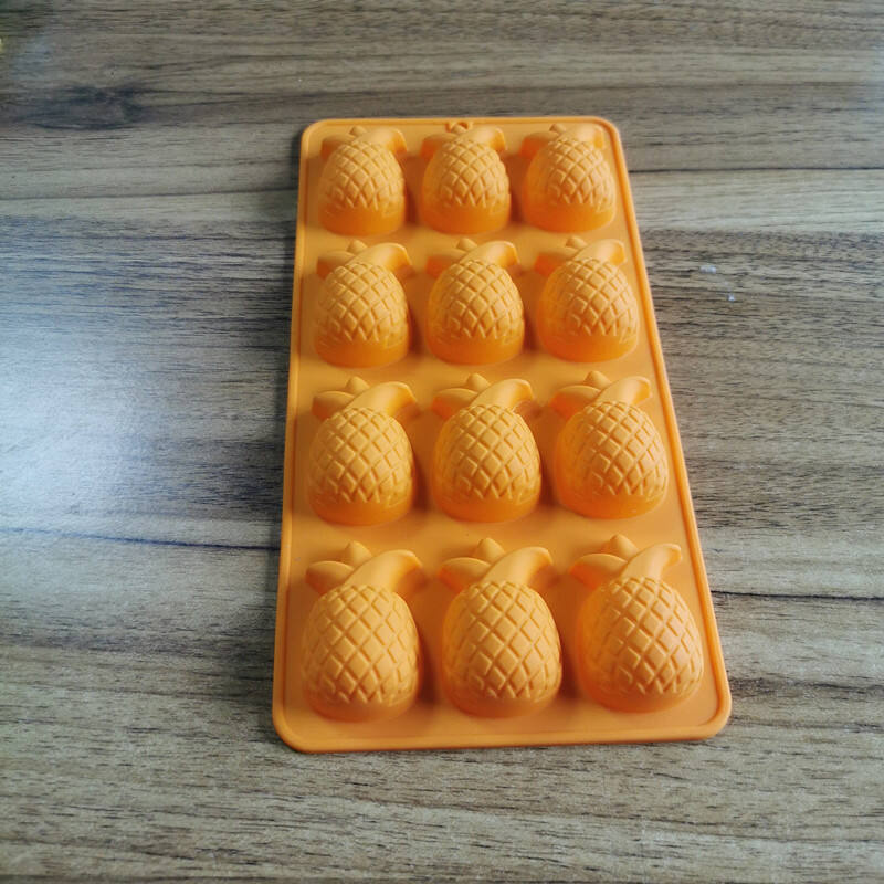 Customization Cherry Pineapple Coconut Flamingo Fruit shapesilicone ice cube tray lattice mold fruit chocolate mold DIY mold details