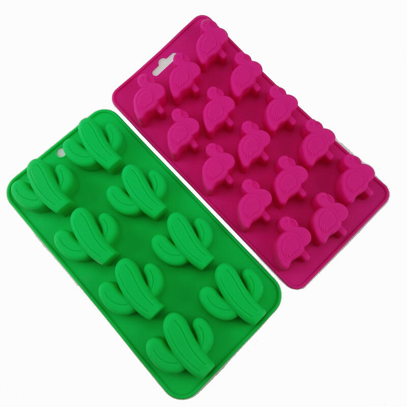 Silicone Ice Tray Pineapple Coconut Tree Flamingo Cactus Silicone Ice Cube Chocolate Mold DIY Baking Mold manufacture