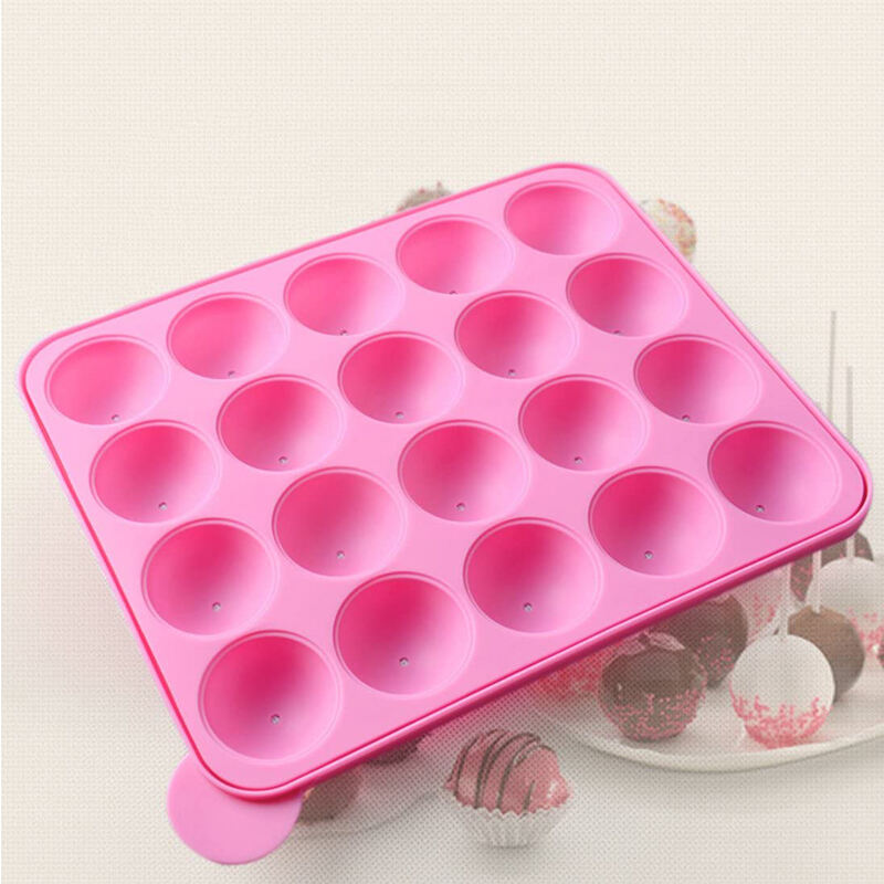 20 Cavity Silicone Cake Pop Mold Great for Hard Candy Lollipop and Party Cupcake mold supplier