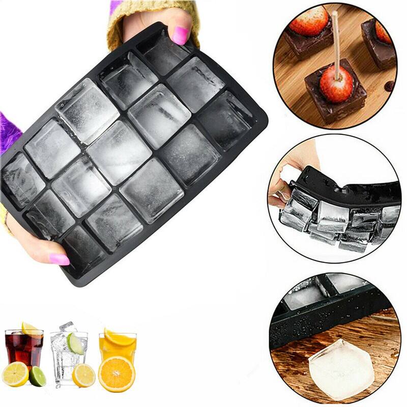 silicone ice tray 15 holes square ice lattice ice cube making mold hotel restaurant household chocolate DIY mold manufacture