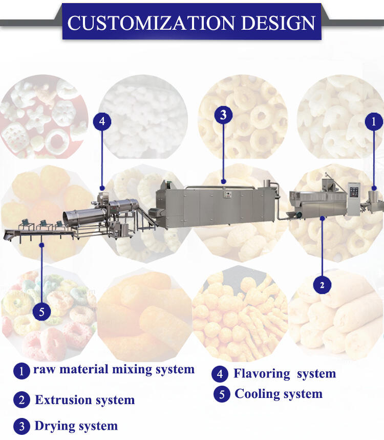 Corn puffs machine manufacture