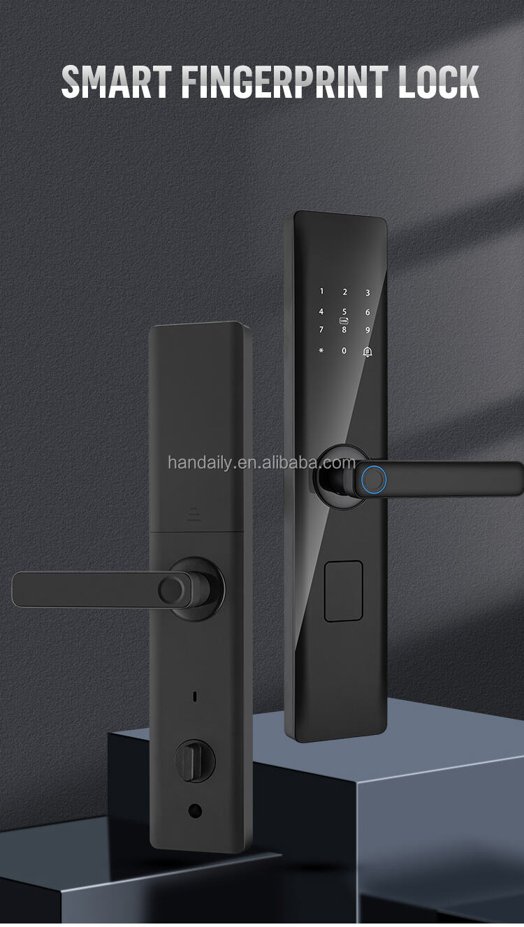 wifi smart lock with tuya or ttlock fingerprint and password keyless digital door lock for wooden doors z13-0